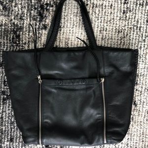 AllSaints Fleur De Lis Eastwest Leather Tote